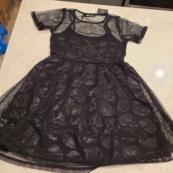 NWT - Iron Fist Skull Dress w/ Mesh Overlay - Picture 6 of 10
